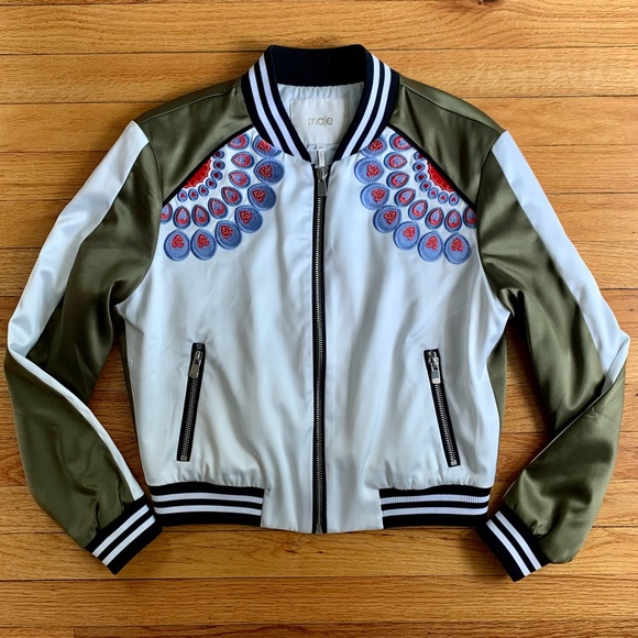 Maje Jackets & Blazers - Maje embroidered bomber jacket